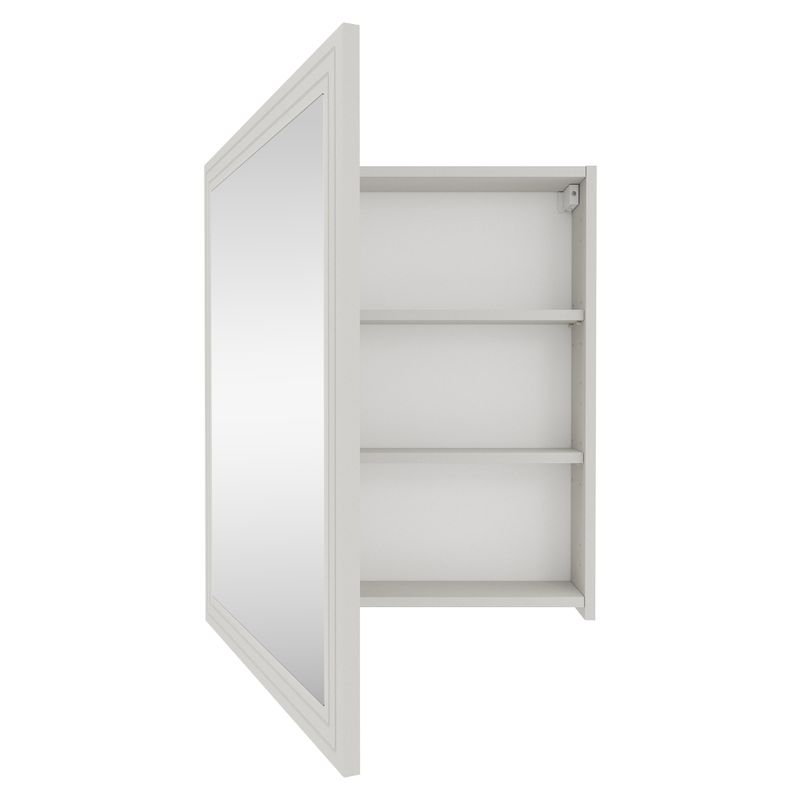 Kúpeľňová závesná skrinka so zrkadlom, 60cm, kašmír