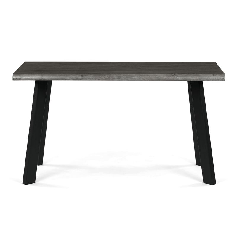 Moderný jedálenský stôl 140 × 80cm, sivý dub s kovovými nohami
