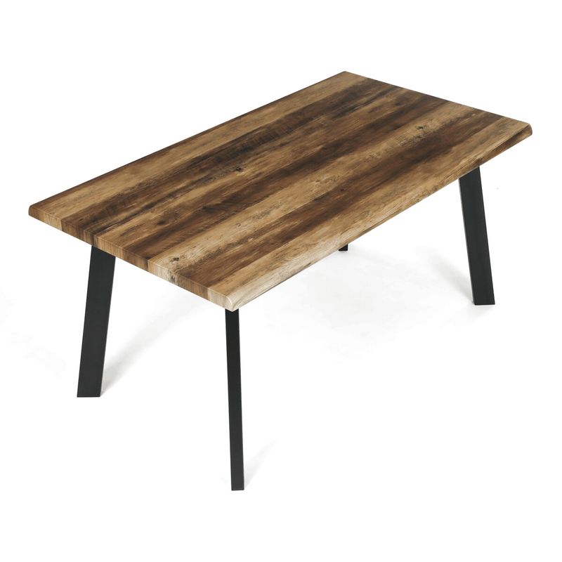 Moderný jedálenský stôl 160 × 90cm, old wood s kovovými nohami