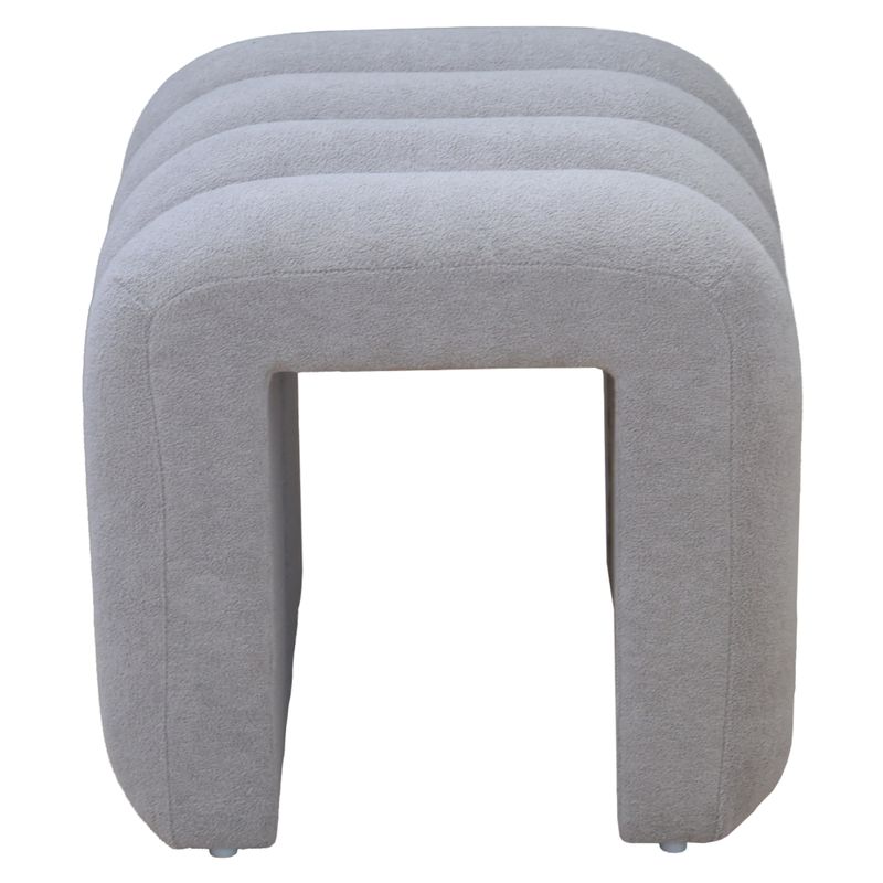 Moderný dizajnový taburet, 40 cm, sivá látka