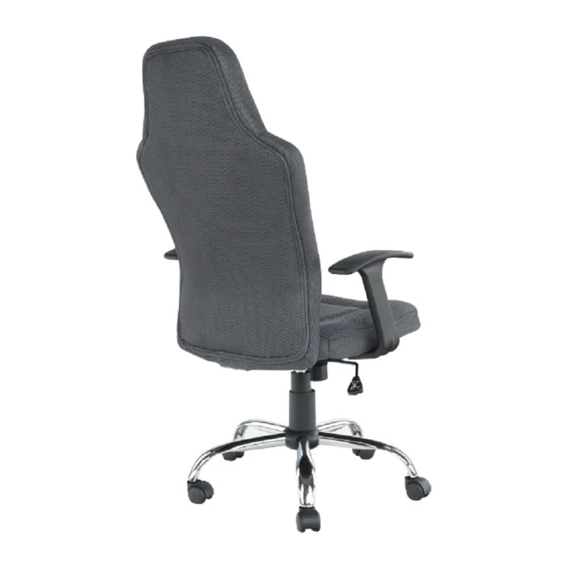 Kancelárske kreslo s oblými tvarmi sivé