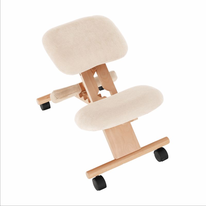 Moderná a ergonomická kľakačka, krémová-buk