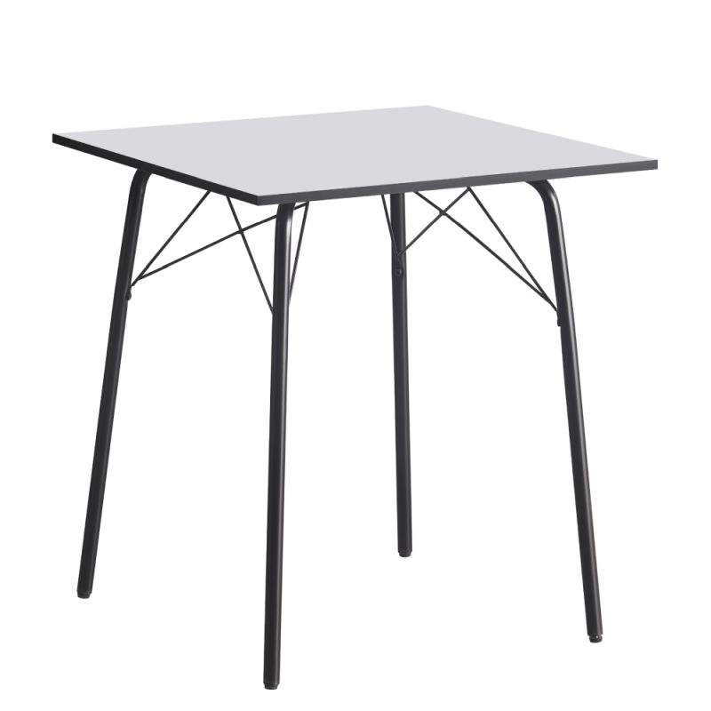 Jednoduchý a minimalistický jedálenský stôl, biela-čierna, 70 cm