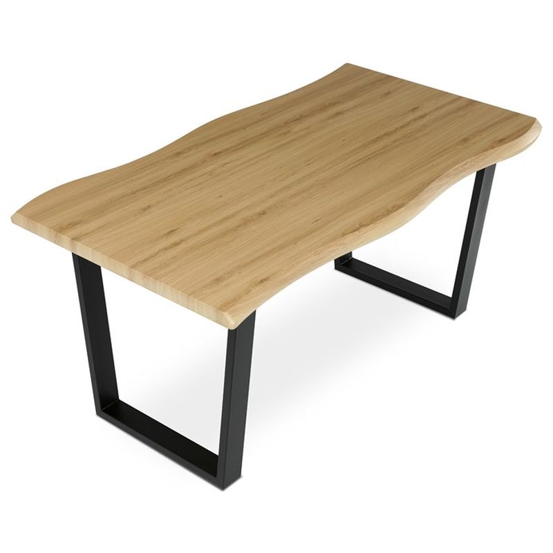 Stôl jedálenský 160x90, MDF doska dekor divoký dub, nohy v tvare U