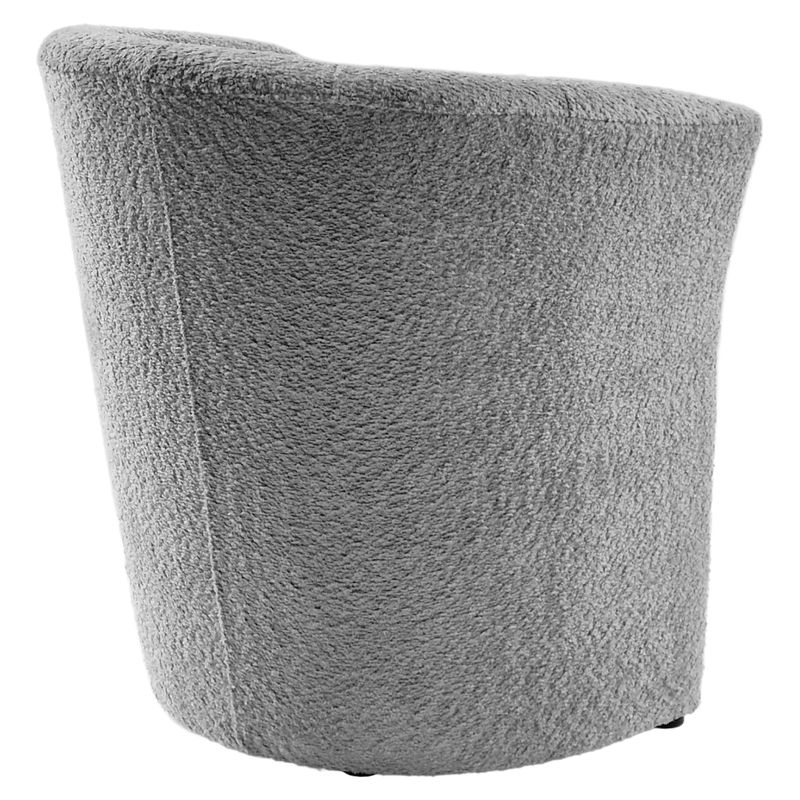 Moderné klubové kreslo, sivé v látke Coral Boucle
