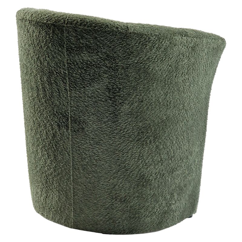 Moderné klubové kreslo, zelené v látke Coral Boucle