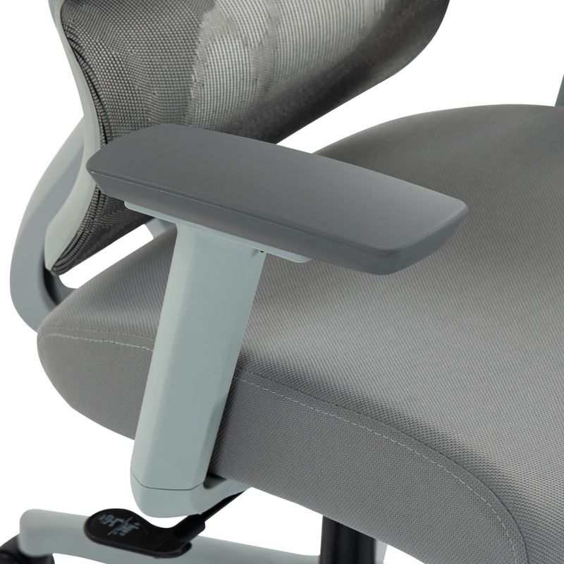 Ergonomické kancelárske kreslo, svetlosivé, sivé so sieťovinou