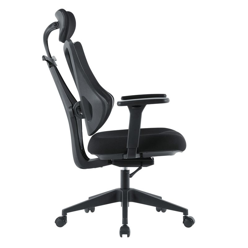 Ergonomická kancelárska stolička čierna, dvojdielne sieťované operadlo, 120kg