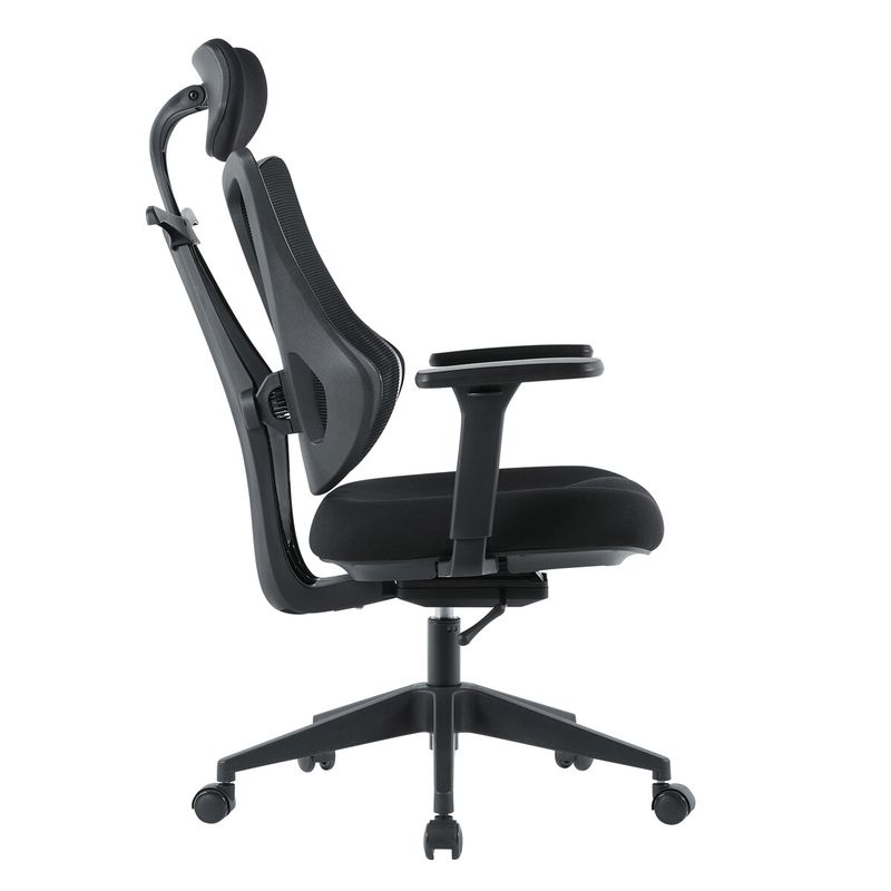 Ergonomická kancelárska stolička E-racer, čierna, sieťované operadlo, 120kg