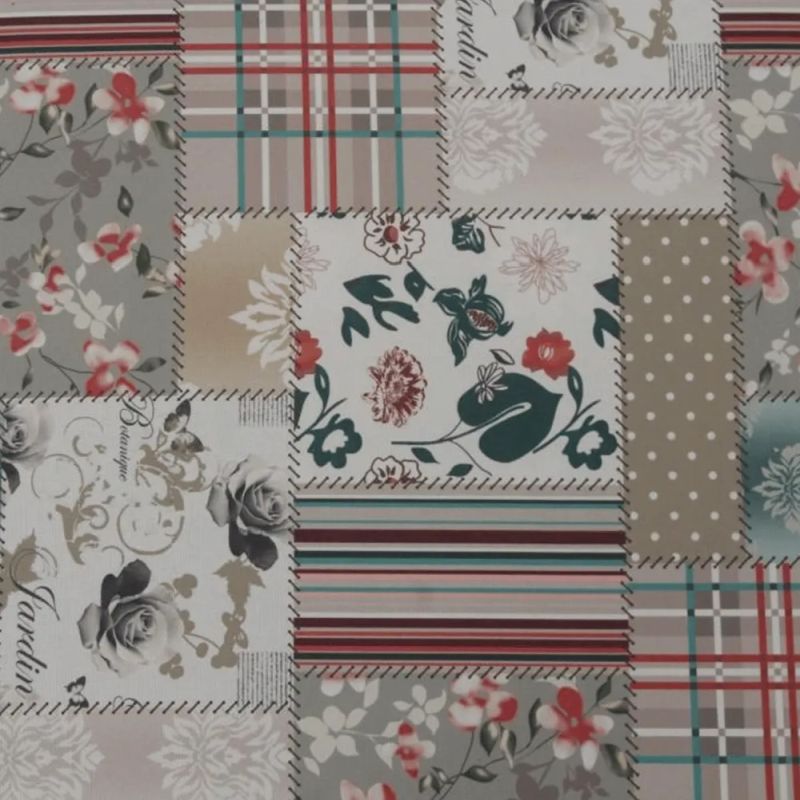 Dizajnový ušiak, s taburetom, látka patchwork Viorica 1