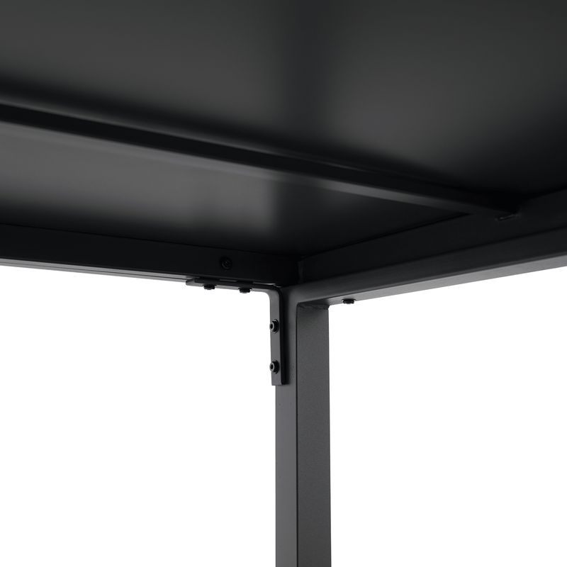 Záhradný kuchynský ostrovček, 90cm, oceľ sivá