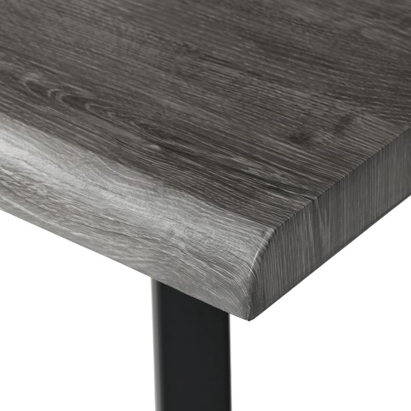 Moderný jedálenský stôl 160 × 90cm, sivý dub s kovovými nohami
