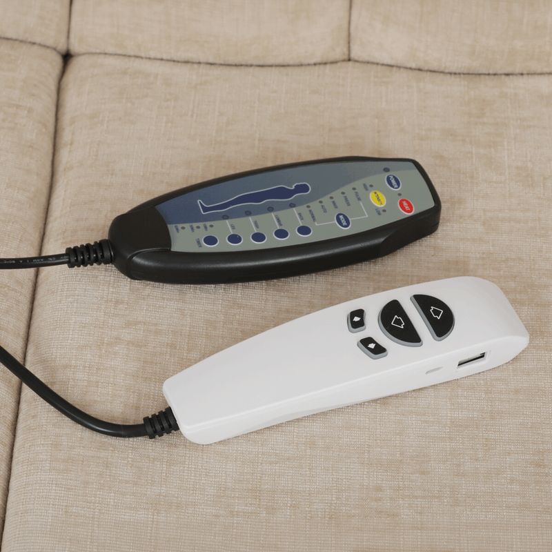 Elektrické polohovacie kreslo s masážou a vyhrievaním, béžové