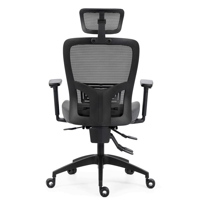 Ergonomická kancelárska stolička sivá, sieťované operadlo, 120 kg