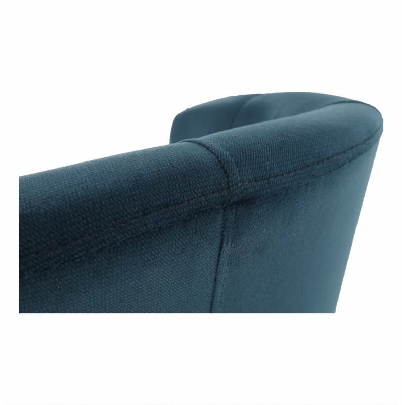 Elegantné kreslo, modrá látka