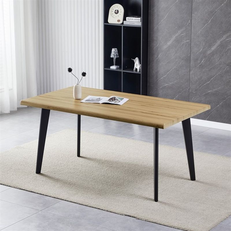Stôl jedálenský 160x90, MDF doska dekor divoký dub, nohy čierne