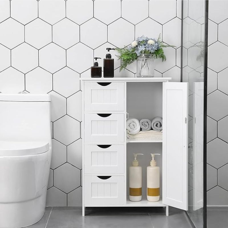 Úložná skrinka/regál v elegantnej bielej farbe