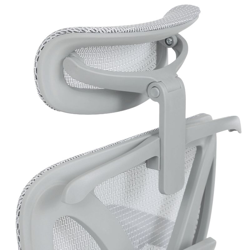 Ergonomická kancelárska stolička, sivá, so sieťovaným operadlom