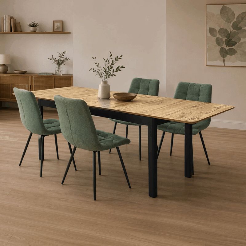 Moderný jedálenský stôl rozkladací 140-180x80, MDF, divoký dub