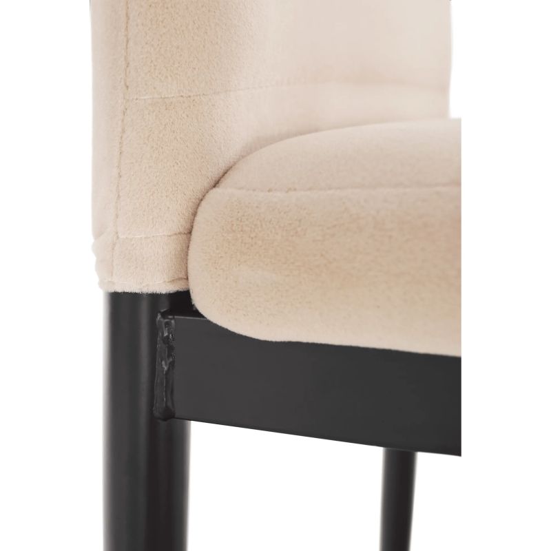 Stolička s jednoduchým dizajnom béžová Dulux Velvet látka