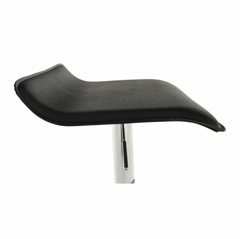 Jednoduchá barová stolička, ekokoža čierna