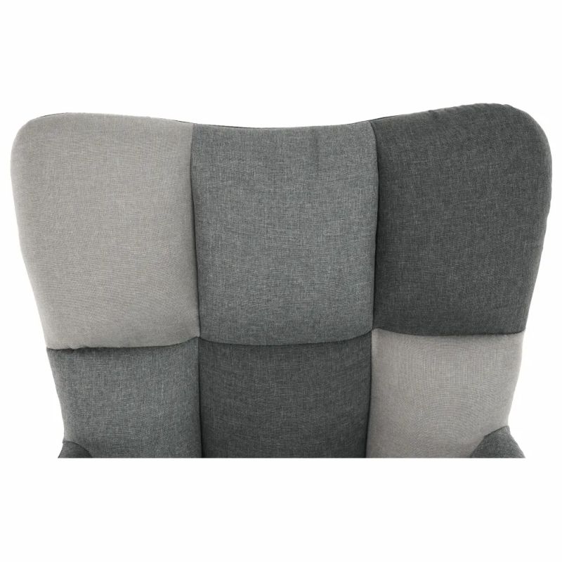 Dizajnové otočné kreslo v patchwork látke