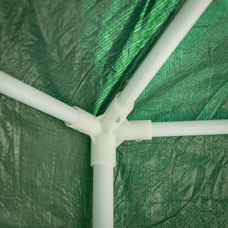 Stanový altánok do záhrady, 3,9x2,5x3,9m, zelená/biela