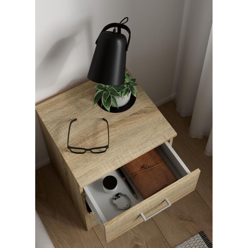 Jednoduchý nočný stolík, dub sonoma