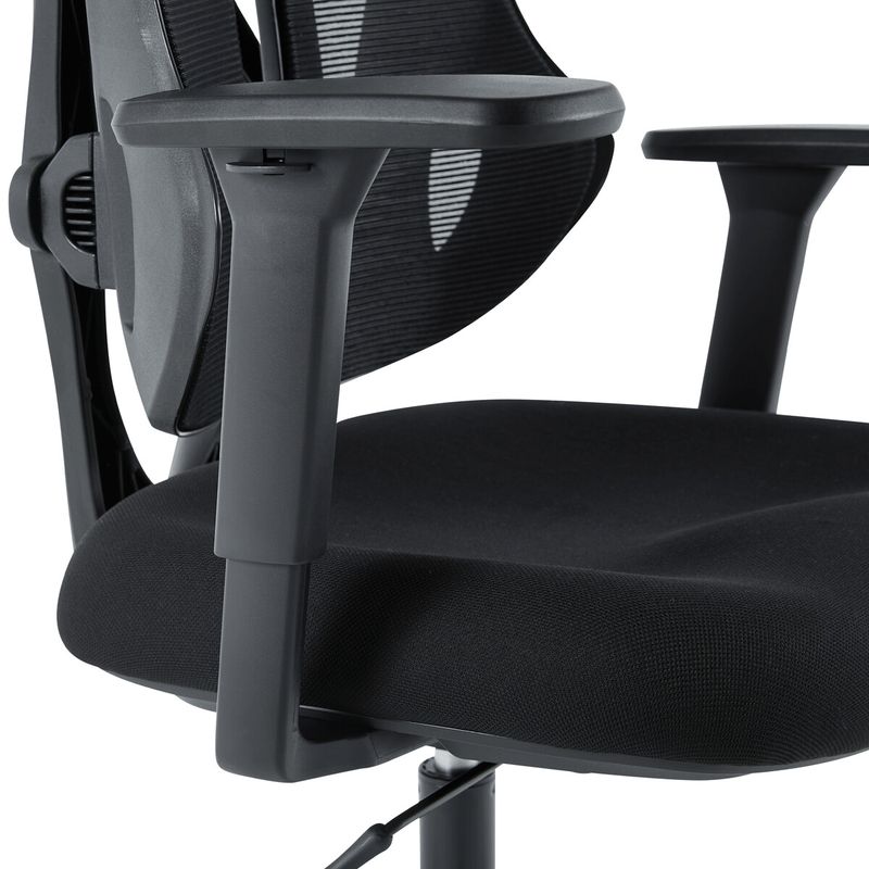 Ergonomická kancelárska stolička E-racer, čierna, sieťované operadlo, 120kg