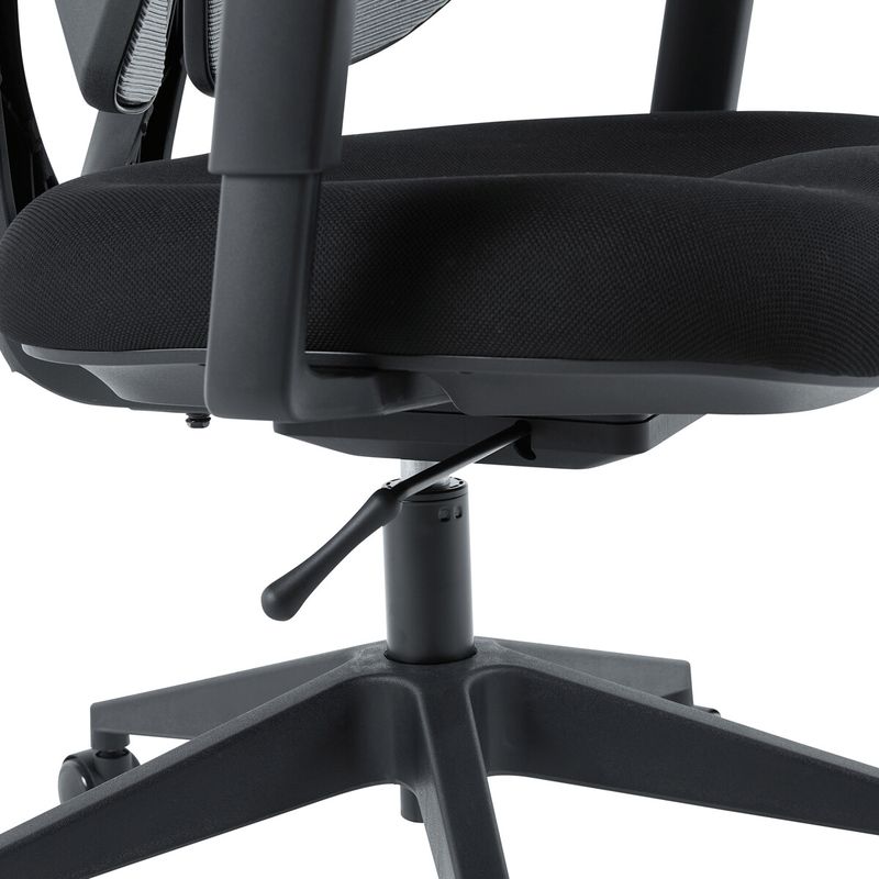Ergonomická kancelárska stolička E-racer, sivá, sieťované operadlo, 120kg