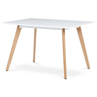 Jedálenský stôl obdĺžnikový s bielou MDF doskou 120x80