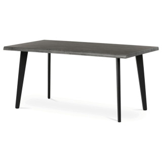 Stôl jedálenský 160x90, MDF doska dekor sivý dub, nohy čierne