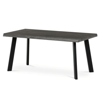 Konferenčný stolík 120cm, MDF doska sivý dub, nohy čierny kov