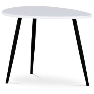 Konferenčný stôl na troch nohách, MDF doska biely mat 60x40