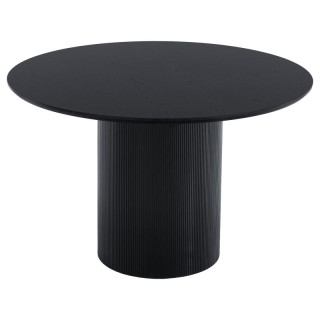 Jedálenský stôl, čierna MDF, priemer 120 cm