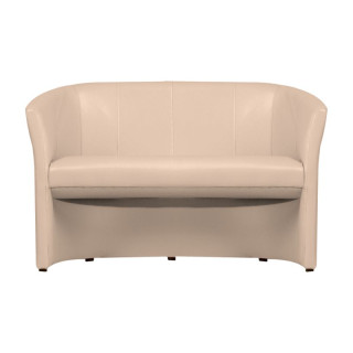 Elegantné dvojkreslo, ekokoža béžová