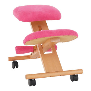 Moderná a ergonomická kľakačka, ružová-buk