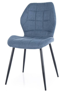 Ergonomická stolička do jedálne, čierna-denim 86 - posledný kus