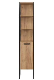 Kúpeľňová skrinka 800 dub craft zlatý/čierny mat