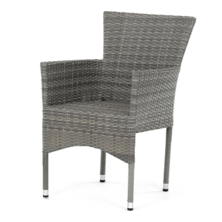 Štýlová záhradná stolička v sivom prevedení