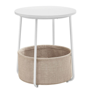 Odkladací stolík 45x45x50 cm, MDF biela