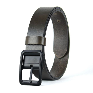 Kožený opasok BLACKFORGE, šírka 3,3 cm, Olivový