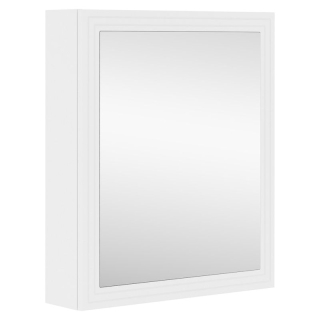 Kúpeľňová závesná skrinka so zrkadlom, 60cm, biela