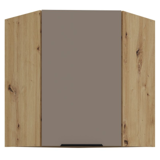 Horná rohová skrinka 60x72cm, sandgrau, dub artisan
