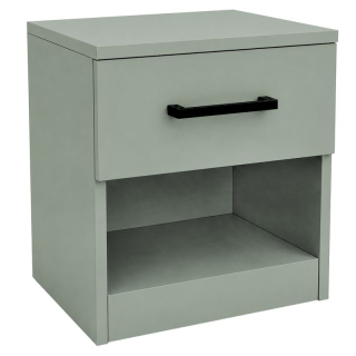 Elegantný nočný stolík, 41cm, sivozelený