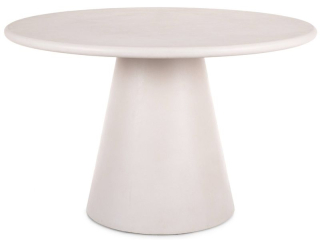 Moderný okrúhly jedálenský stôl z MDF dosky, 120cm, svetlá sivá
