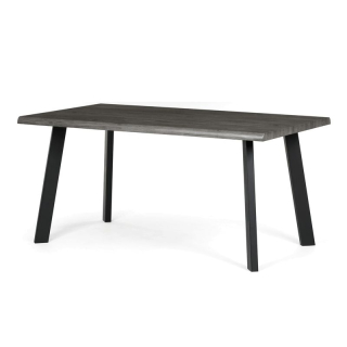 Moderný jedálenský stôl 160 × 90cm, sivý dub s kovovými nohami