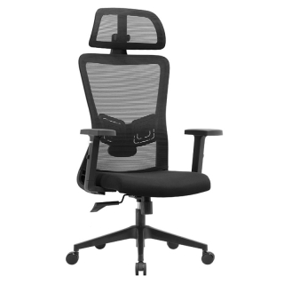 Ergonomické kancelárske kreslo čierne s nosnosťou 150 kg