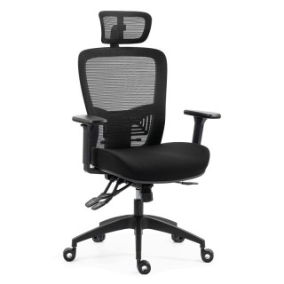 Ergonomická kancelárska stolička čierna, sieťované operadlo, 120 kg