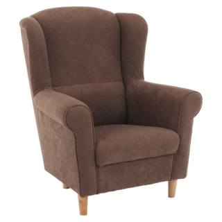 Dizajnový ušiak, látka hnedá